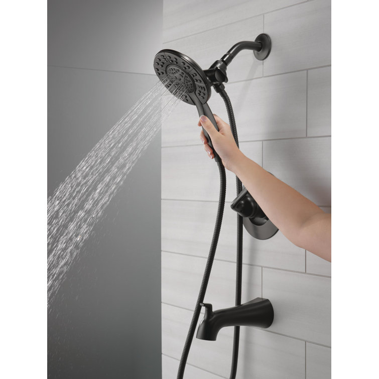 Matte Black Dual Handheld Wall Mounted Shower Faucet Set