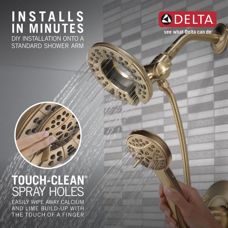Champagne Bronze Dual Handheld Shower System with Valve