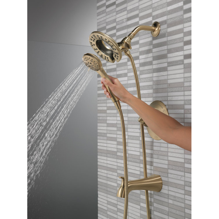 Champagne Bronze Dual Handheld Shower System with Valve