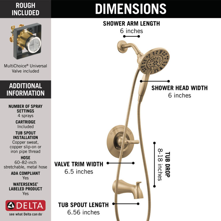 Champagne Bronze Dual Handheld Shower System with Valve