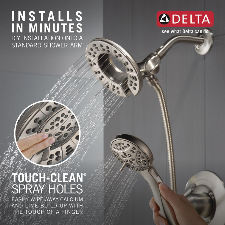 Arvo Nickel Multi-Head Handheld Wall Mounted Shower Faucet Set