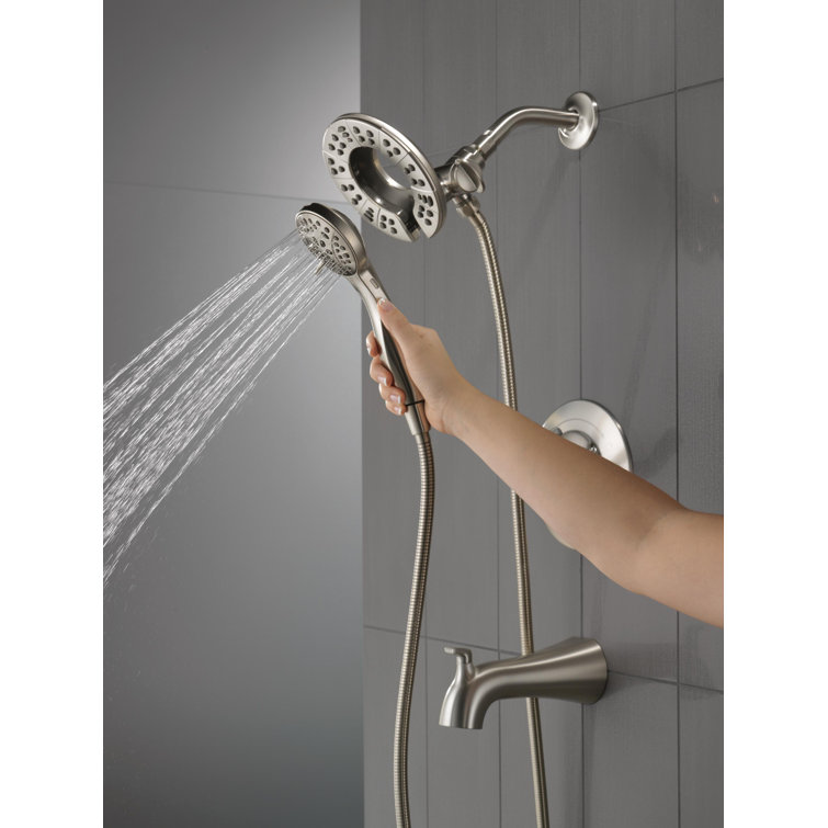 Arvo Nickel Multi-Head Handheld Wall Mounted Shower Faucet Set