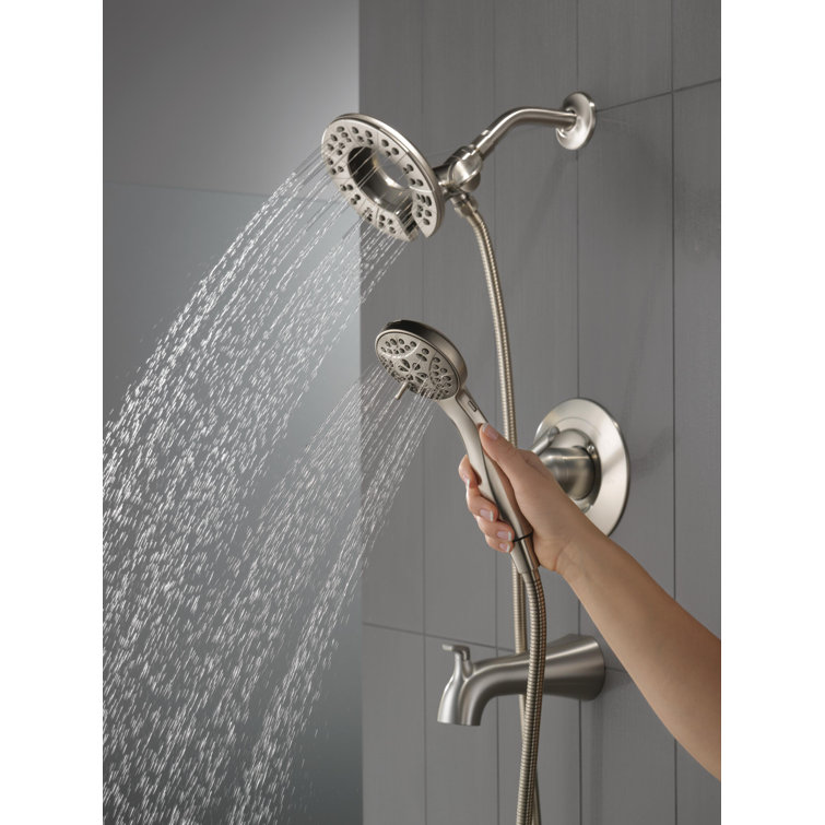 Arvo Nickel Multi-Head Handheld Wall Mounted Shower Faucet Set