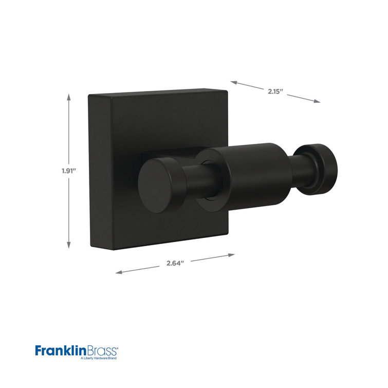 Maxted Matte Black Wall Mounted Bathroom Hardware Set