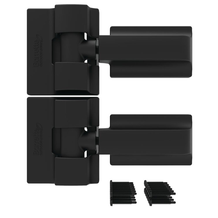Heavy-Duty Black Wrap Hinge for Gates