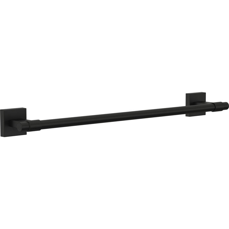 Maxted 18" Flat Black Wall Mounted Towel Bar