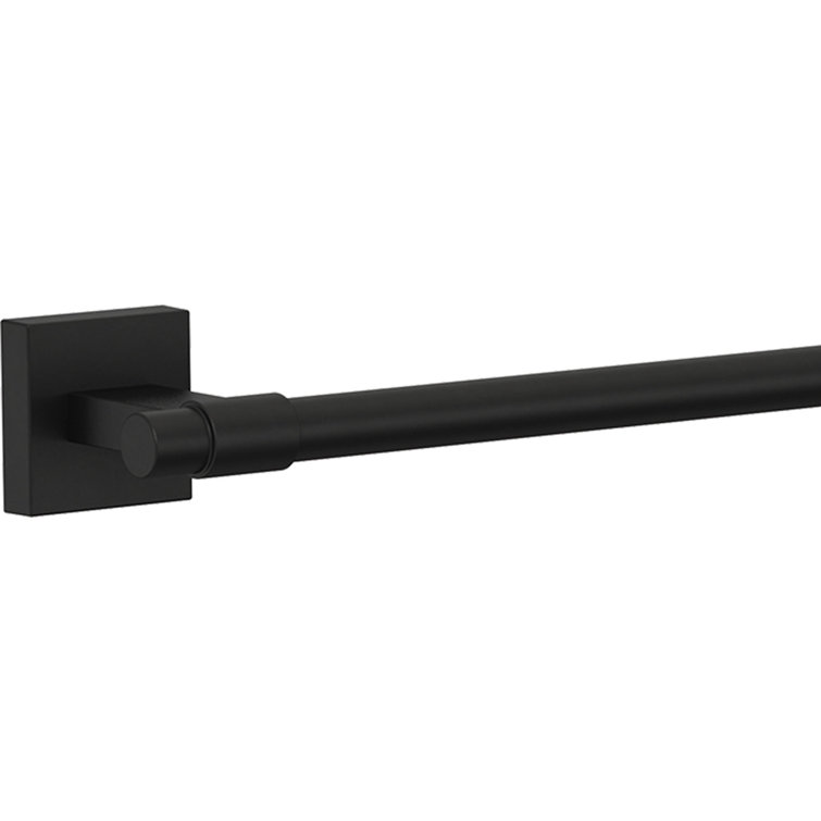 Maxted 18" Flat Black Wall Mounted Towel Bar