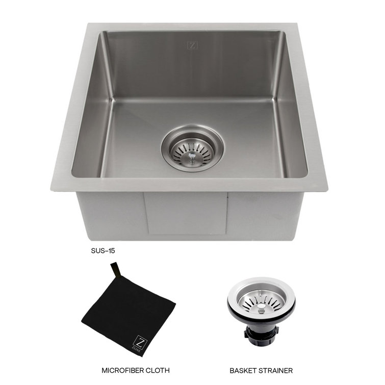 Boreal 15" Stainless Steel Undermount Kitchen Sink