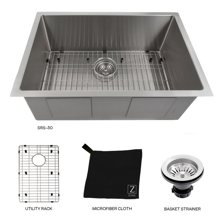 Meribel 30" Stainless Steel Freestanding Single Bowl Kitchen Sink