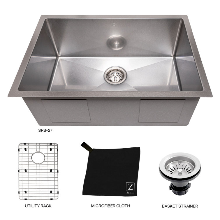Meribel 27" Stainless Steel Drop-in Single Bowl Kitchen Sink