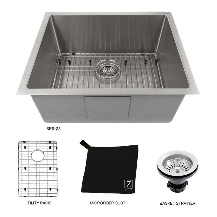 Meribel Stainless Steel 23" Drop-in Single Bowl Kitchen Sink