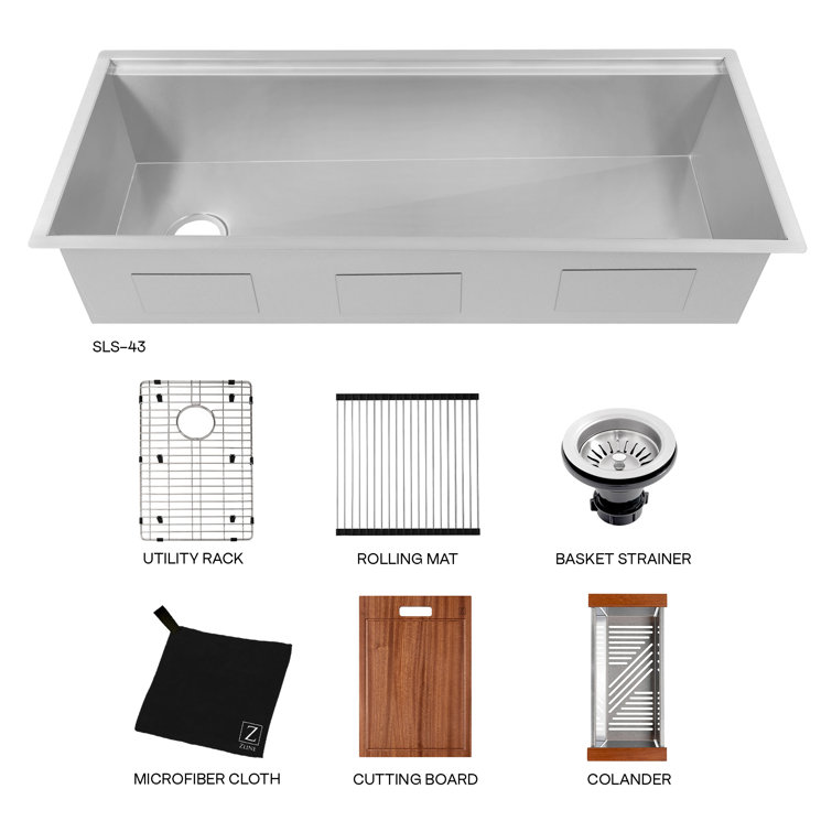 ZLINE 45" Stainless Steel Freestanding Single Bowl Kitchen Sink