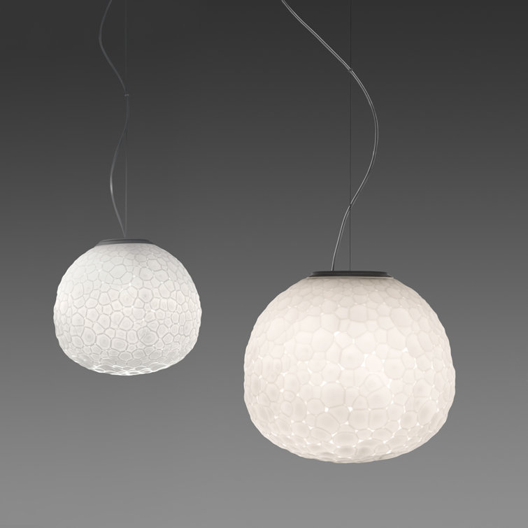 Ethereal Globe Large White Frosted Glass Pendant Light
