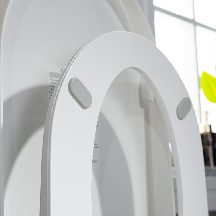 White Elongated One-Piece Smart Bidet Toilet with Dual Flush