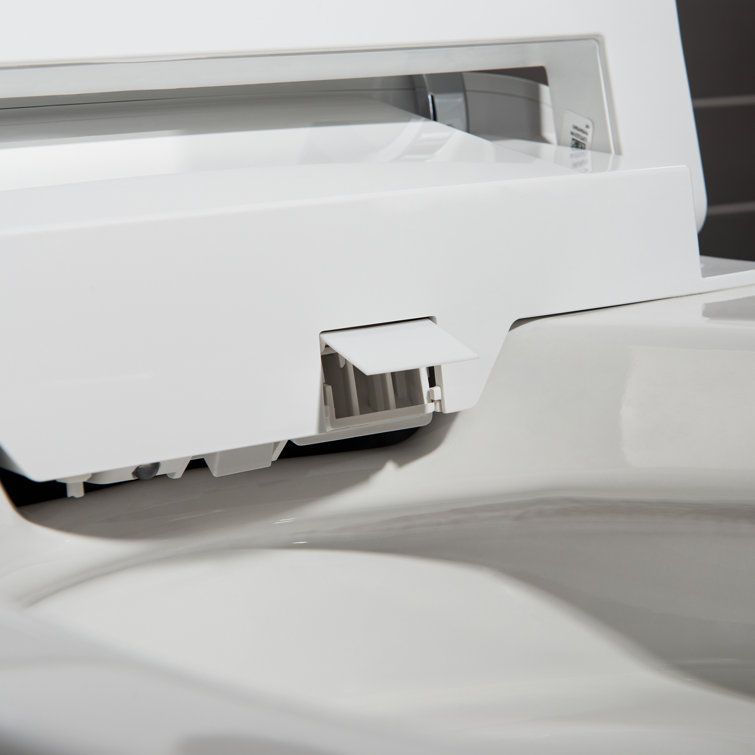 White Elongated One-Piece Smart Bidet Toilet with Dual Flush