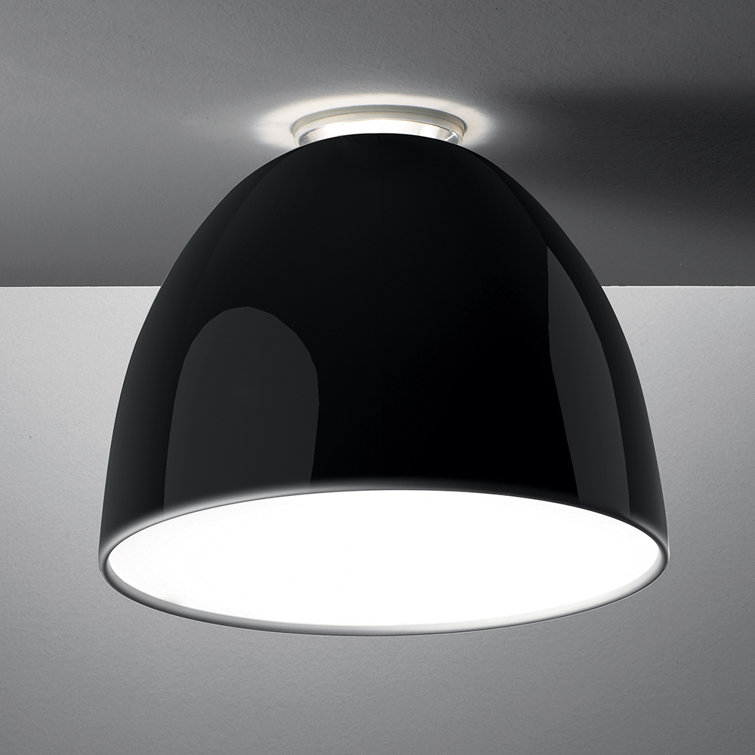 Gloss Orange Aluminum Bowl Pendant Light 16.94" H
