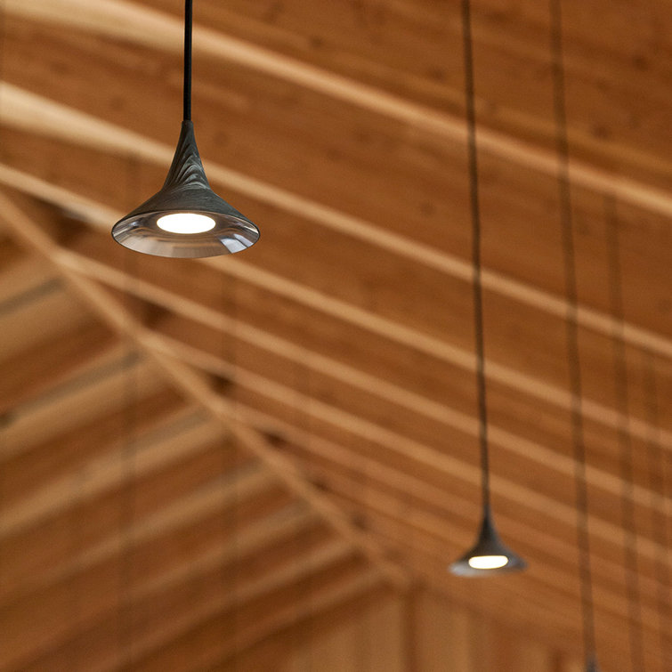 Slim Aluminum LED Pendant Light in White Finish