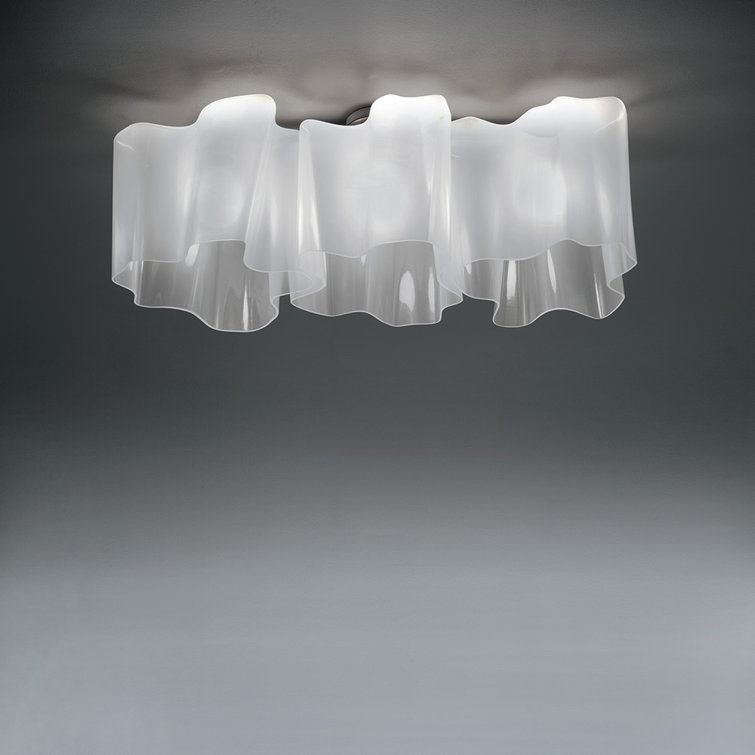 Mini Logico Triple Linear LED Flush Mount in Gray Smoke