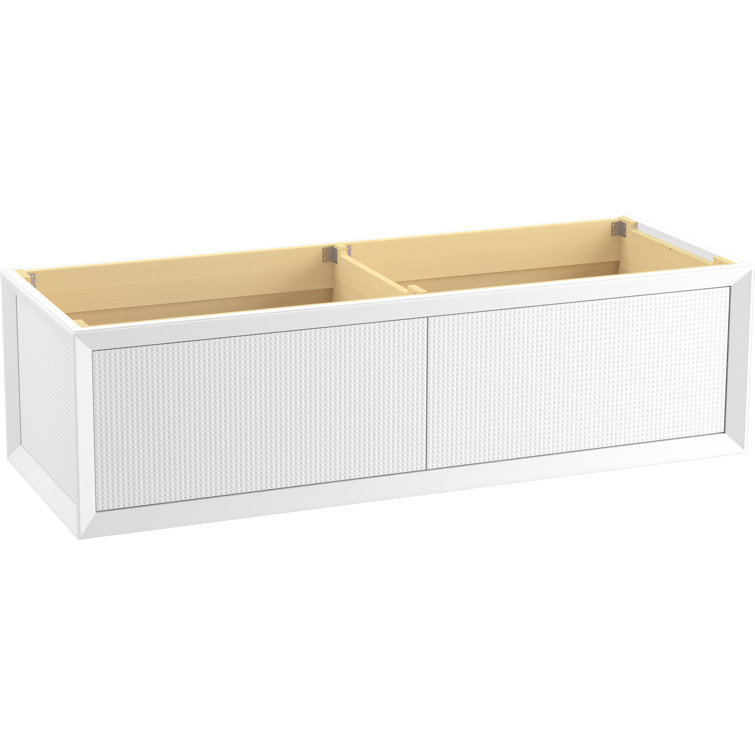 Enivo 61" White Painted Wall-Mount Double Vanity