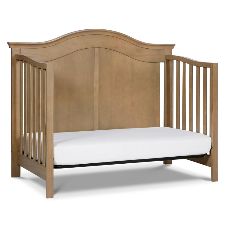 Hazelnut Solid Pine Wood 4-in-1 Convertible Crib