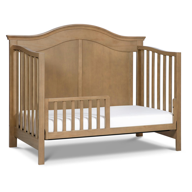 Hazelnut Solid Pine Wood 4-in-1 Convertible Crib