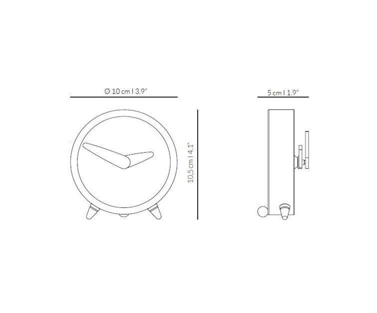 Nomon Atomo Black and Walnut Quartz Tabletop Clock