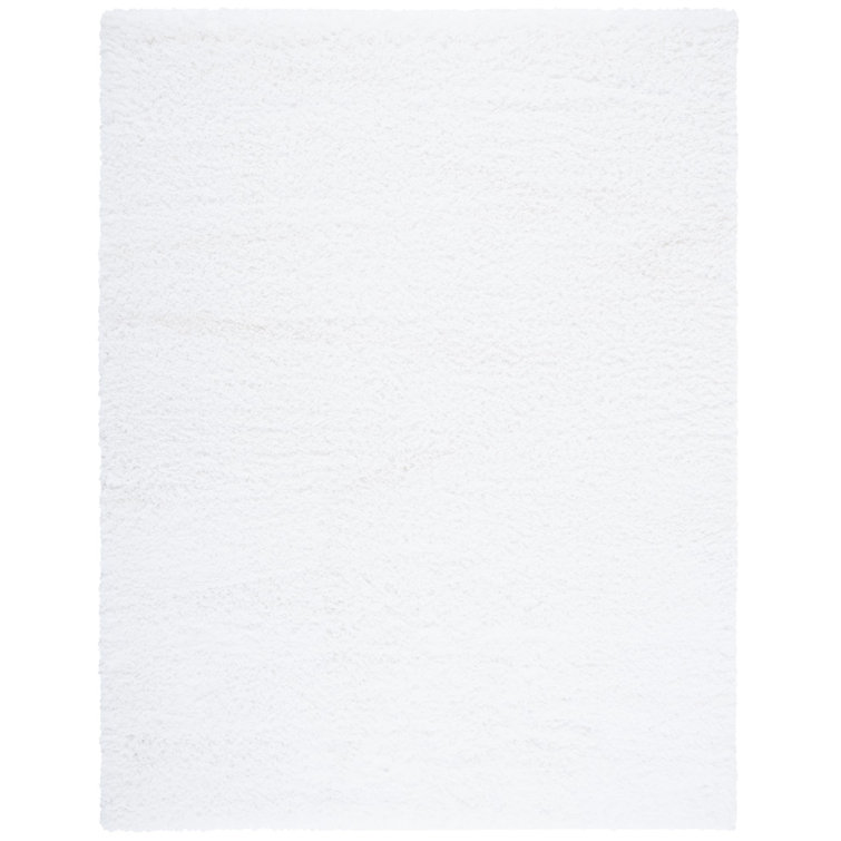 Snow White Solid Shag Rectangular Easy-Care Rug, 3' 3" x 5' 3"