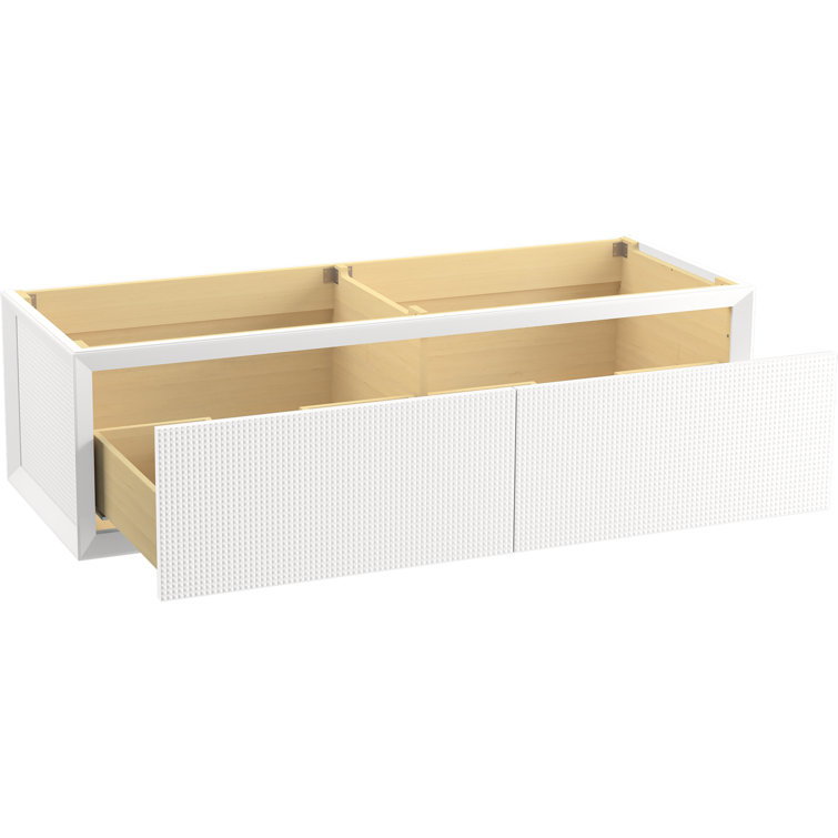 Enivo 61" White Painted Wall-Mount Double Vanity