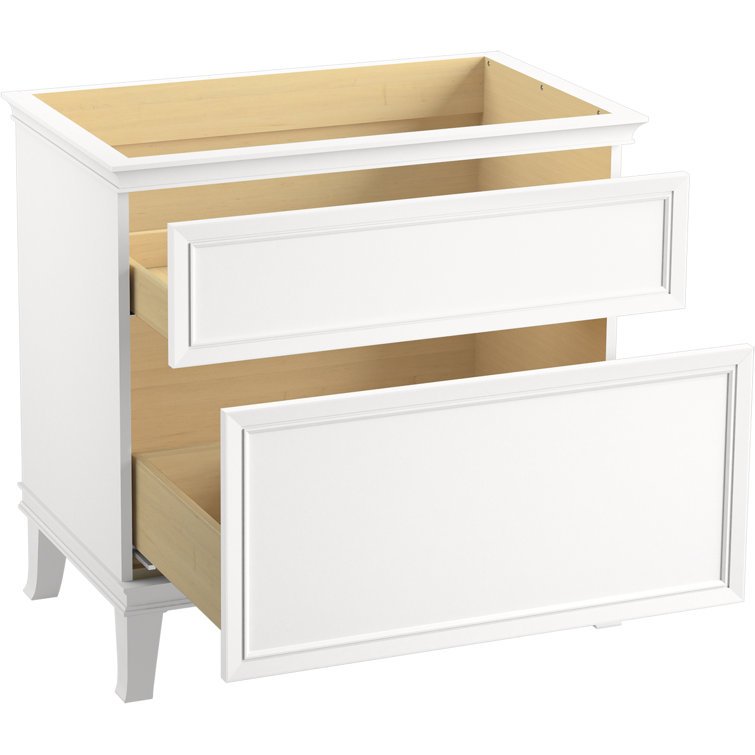 Linen White 36" Freestanding Bathroom Vanity with Drawers