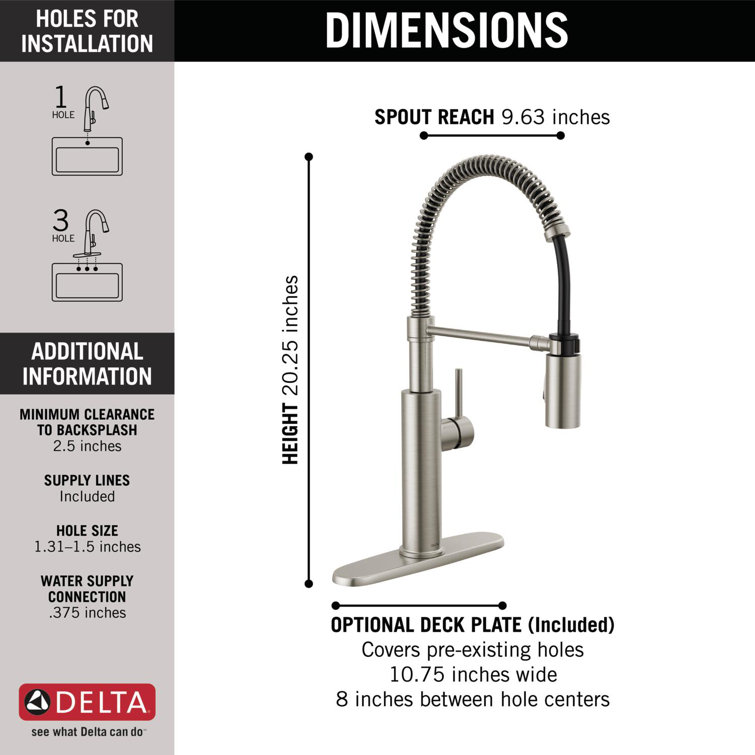 SpotShield Stainless Steel Pull Down Sprayer Kitchen Faucet
