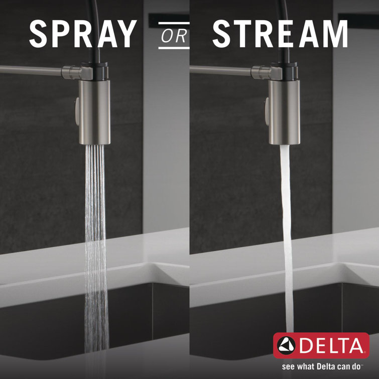 SpotShield Stainless Steel Pull Down Sprayer Kitchen Faucet