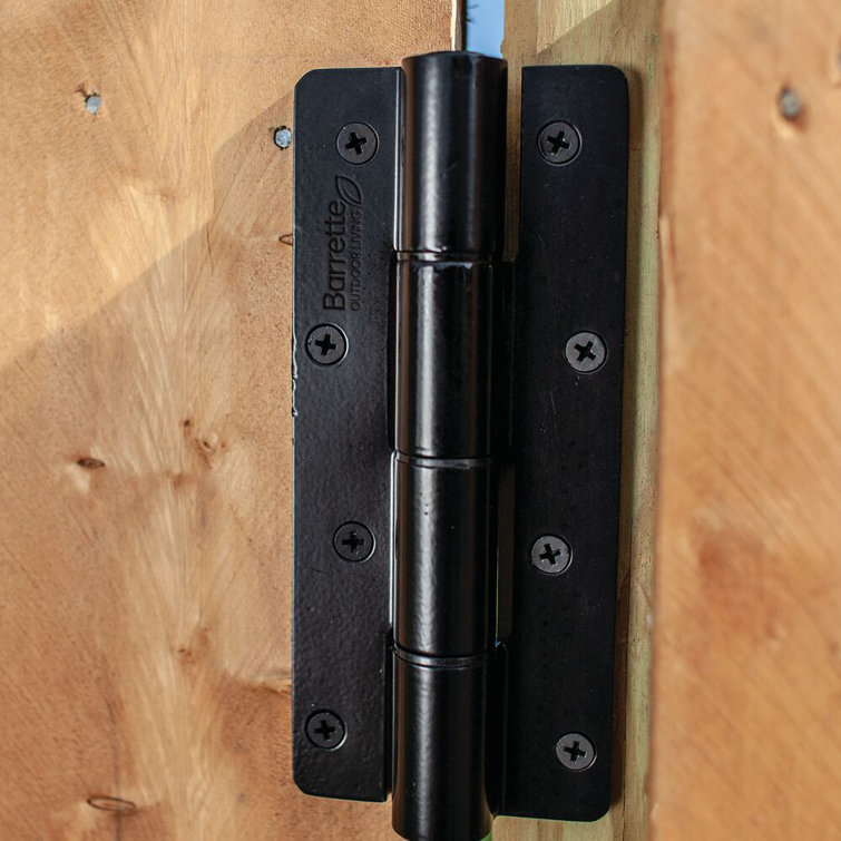 Black Heavy-Duty Self-Closing Butterfly Gate Hinges