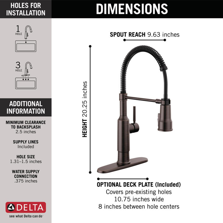 Venetian Bronze Pull-Down Sprayer Kitchen Faucet with Magnetic Docking