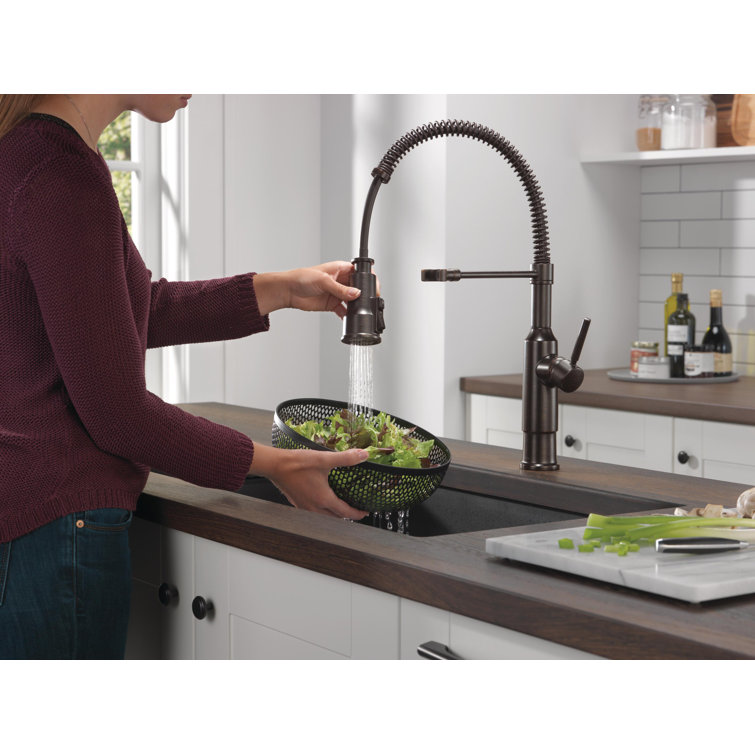 Venetian Bronze Pull-Down Sprayer Kitchen Faucet with Magnetic Docking