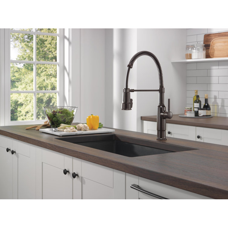Venetian Bronze Pull-Down Sprayer Kitchen Faucet with Magnetic Docking