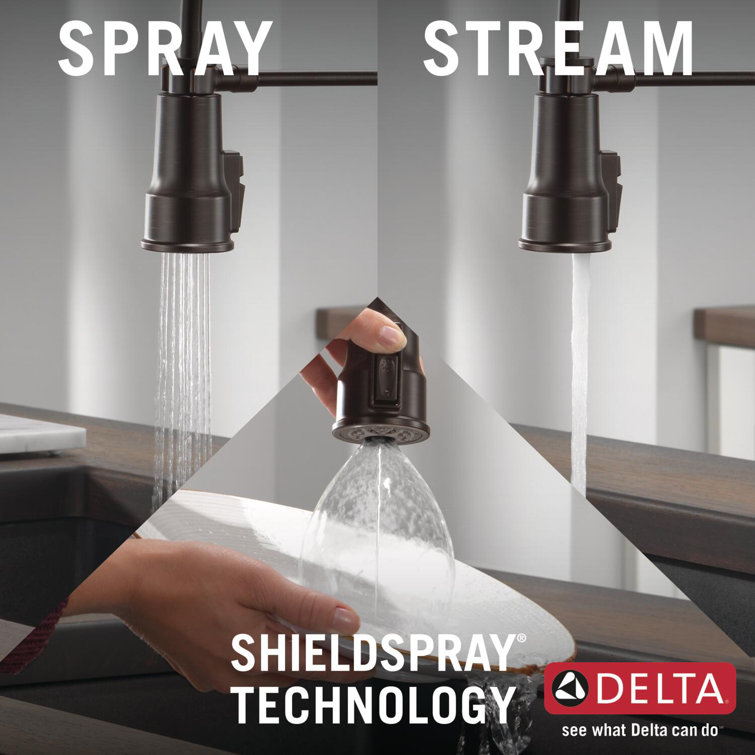 Venetian Bronze Pull-Down Sprayer Kitchen Faucet with Magnetic Docking