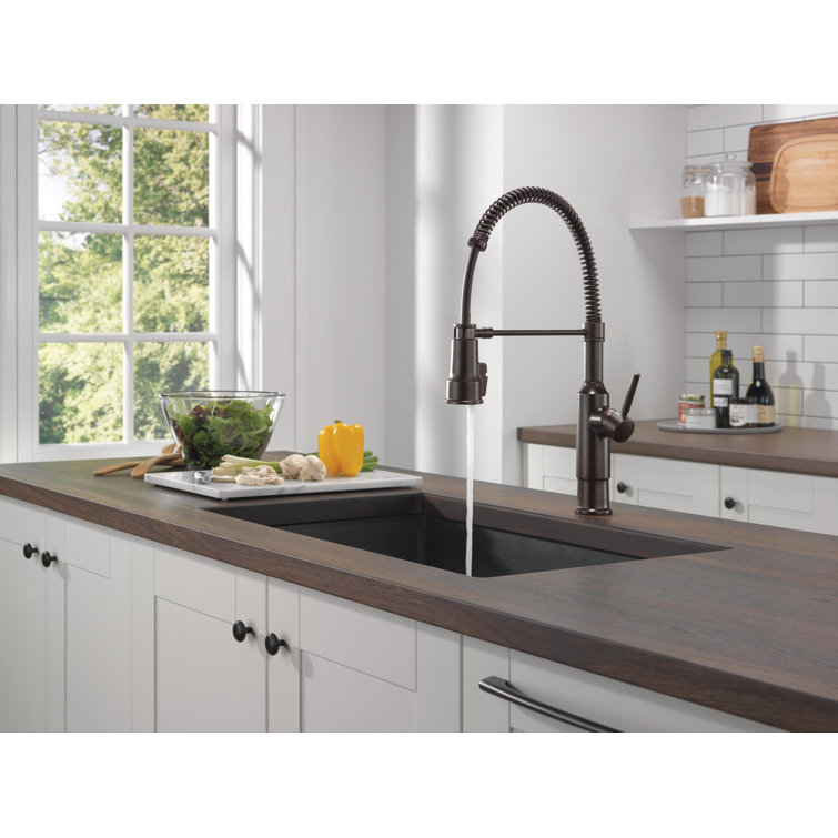 Venetian Bronze Pull-Down Sprayer Kitchen Faucet with Magnetic Docking