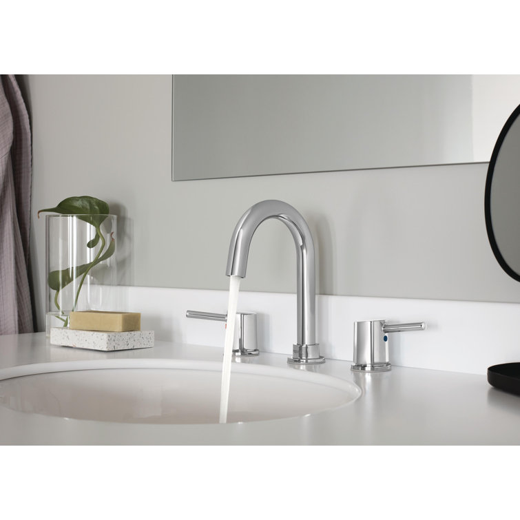 Precept Polished Chrome Two-Handle Widespread Bathroom Faucet
