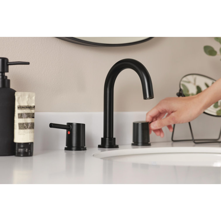 Precept Matte Black 2-Handle Widespread Bathroom Faucet