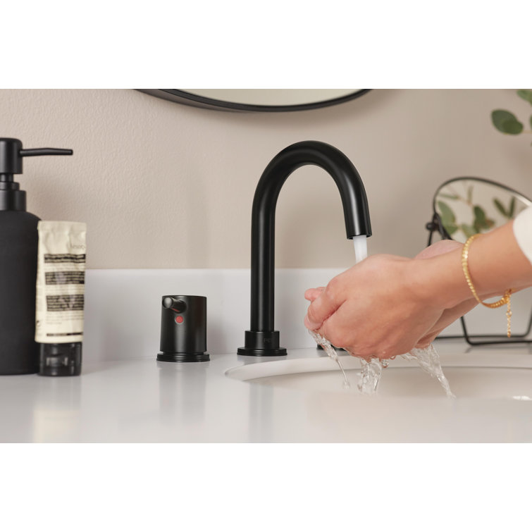 Precept Matte Black 2-Handle Widespread Bathroom Faucet