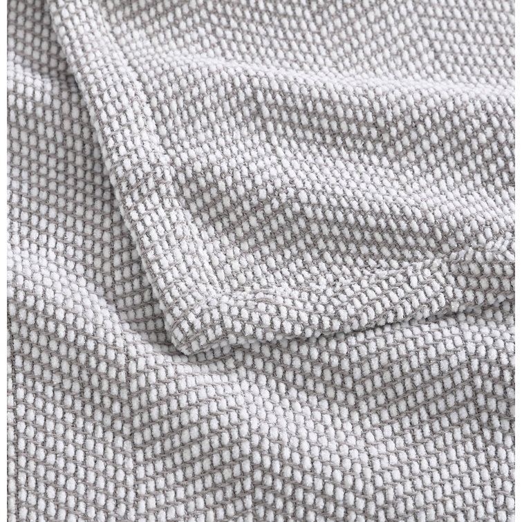 King Grey Cotton Reversible Chenille Blanket