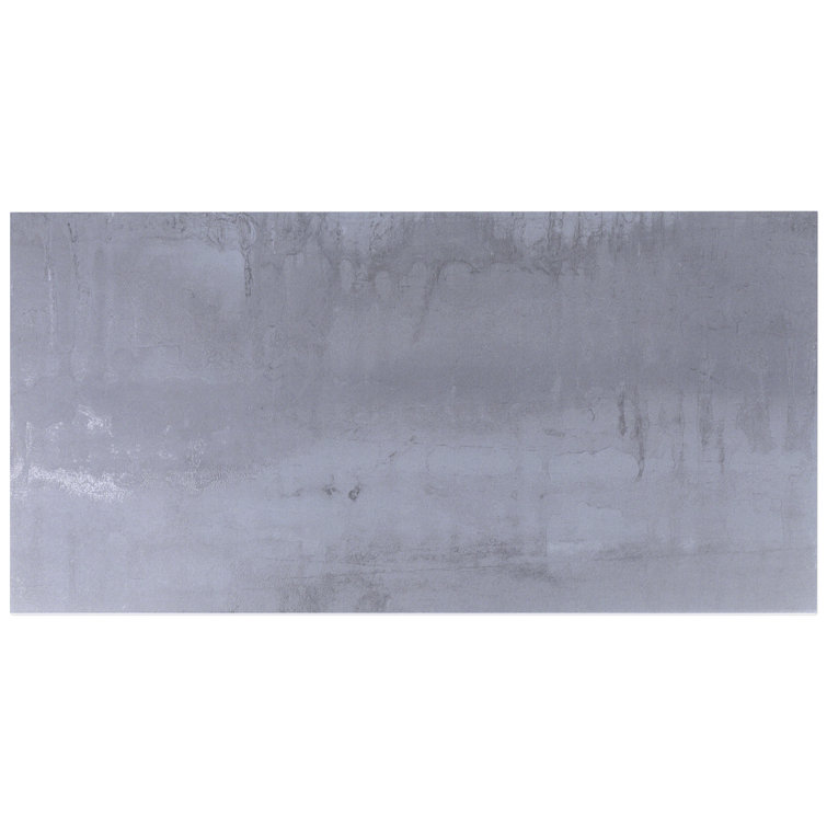 Aspire 12" x 24" Gray Matte Porcelain Wall & Floor Tile