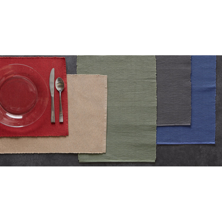 Stone Cotton 6-Piece Rectangle Placemat Set