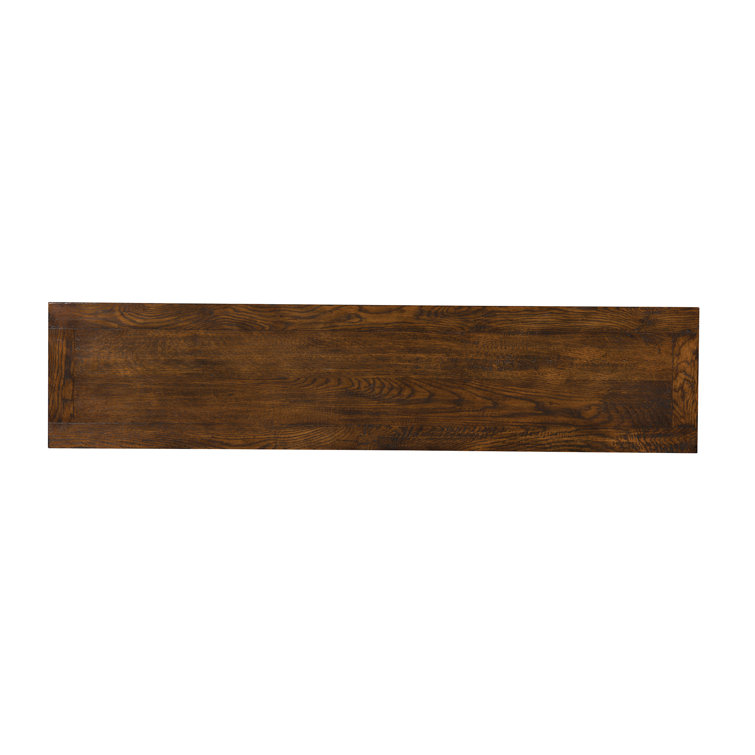 Realm 62'' Oak and Forged Iron Console Table