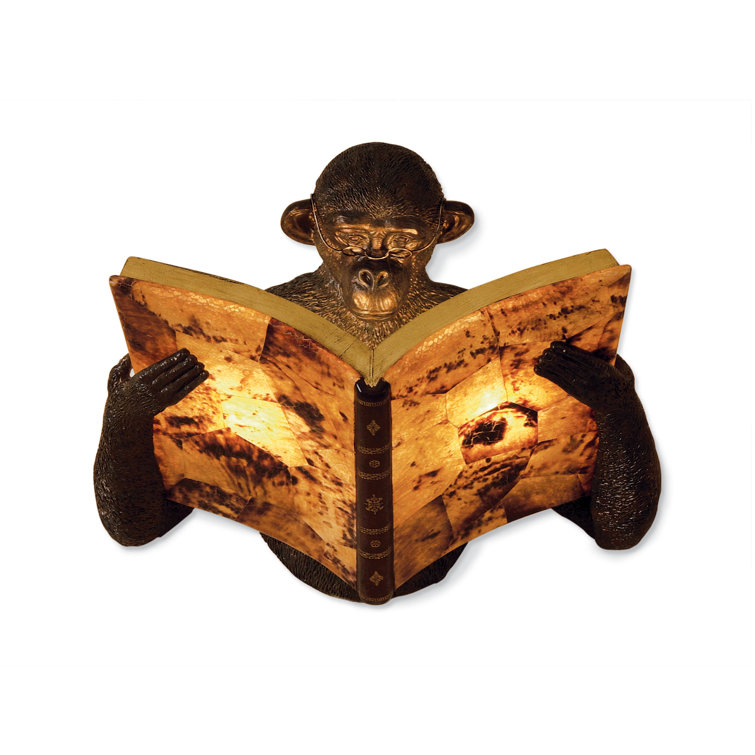 Verdigris Patina Brass Monkey 2-Light Wall Sconce