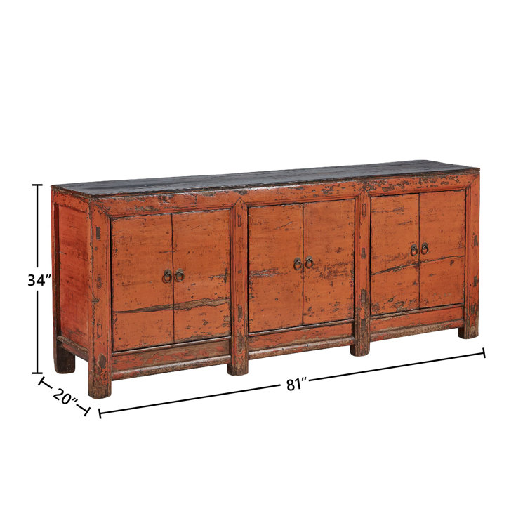 Arantser 47'' Blue Reclaimed Wood Transitional Sideboard