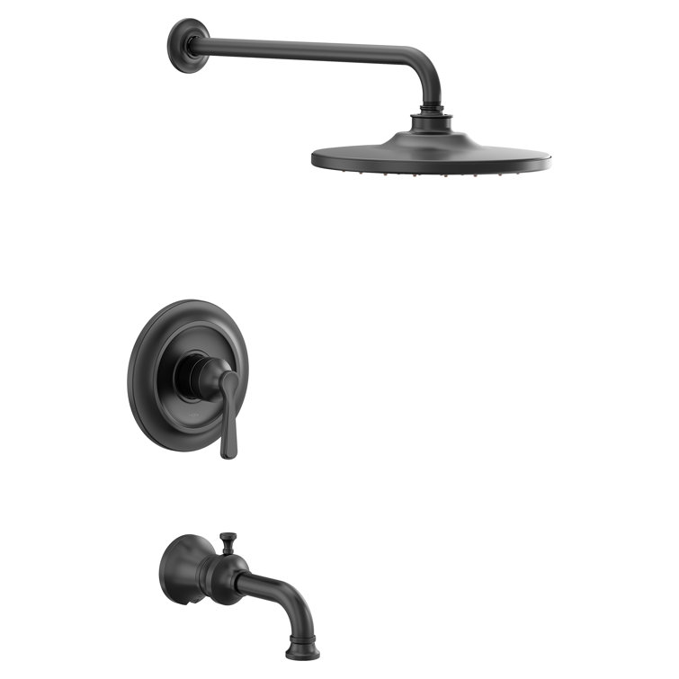 Classic 10" Rain Showerhead in Matte Black with Nickel Accents