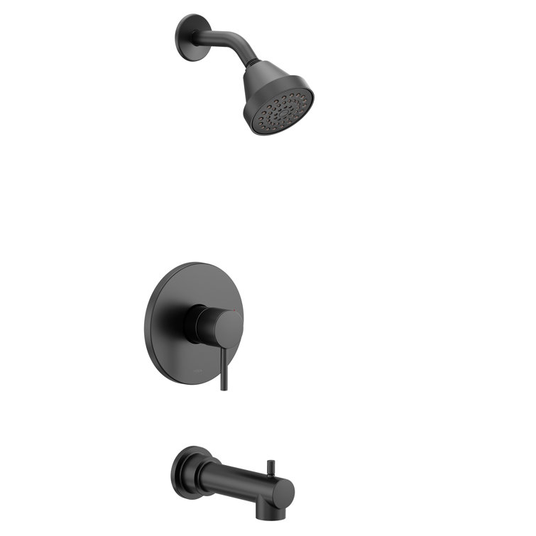 Modern Chrome Black Wall-Mounted Rain Shower System