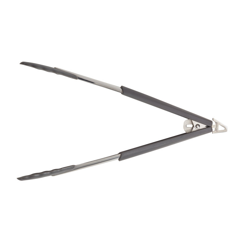 Anolon Anolon Tools and Gadgets SureGrip Nylon Nonstick Locking Tongs Set, 2-Pieces, Graphite