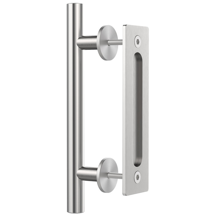 Winsoon 12" Stainless Steel Sliding Barn Door Handle Set